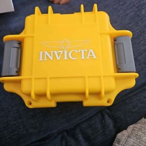 Invicta Yellow Dive Case Watch Box Single Slot Storage